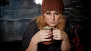 Chelle Murrey with mug